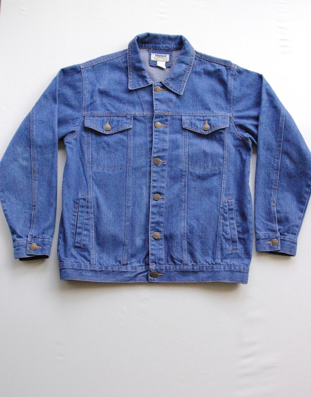 Vintage Haband Blue Denim Jacket Trucker Boxy 90s L | Americana Workwear